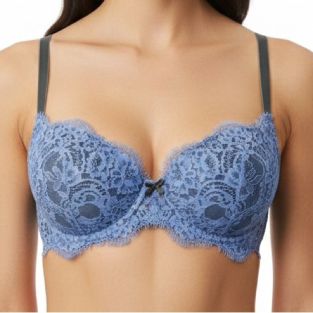 VS | Dream Angels Lined Demi Blue Velvet Strap 34C